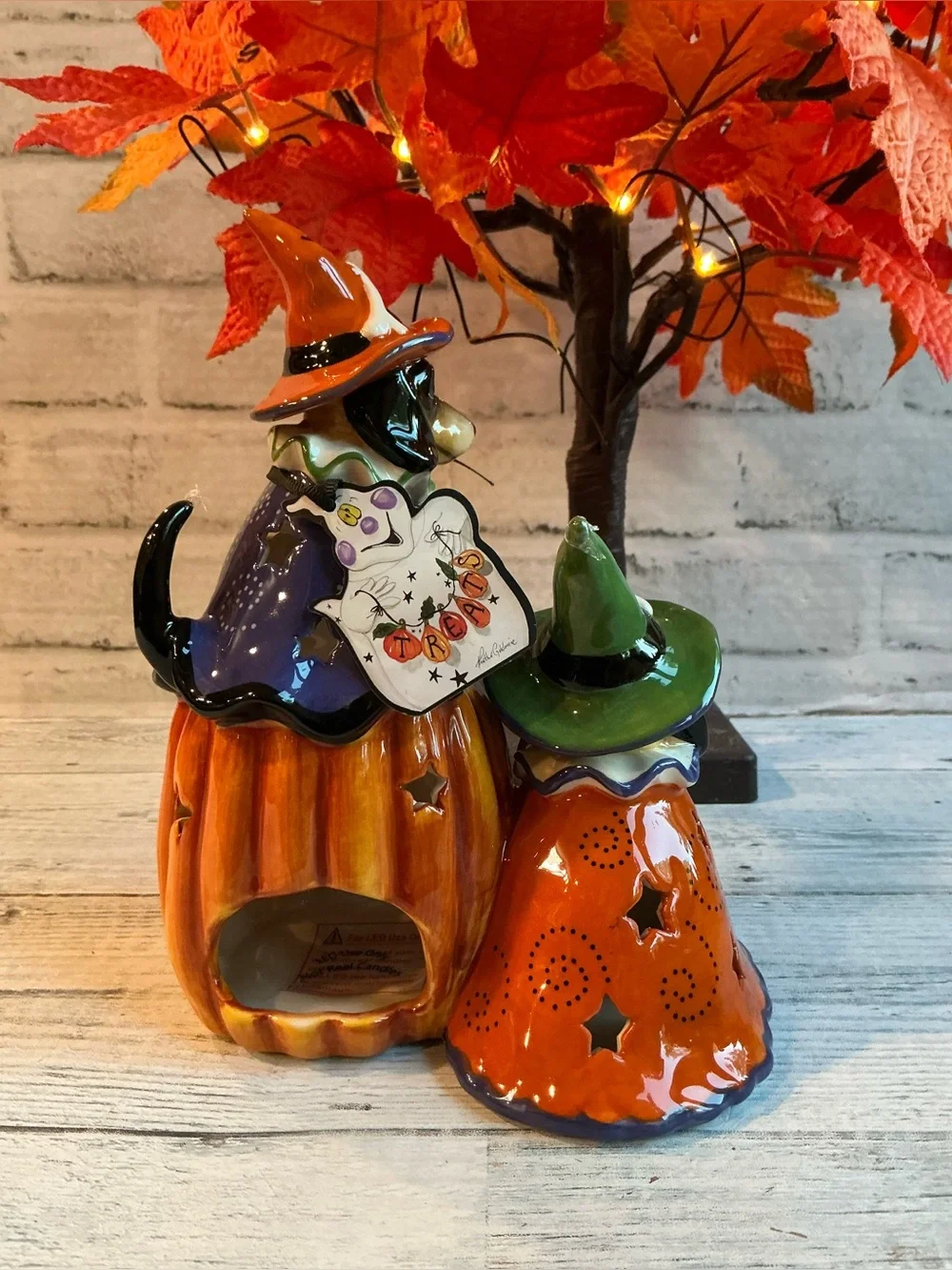 Blue Sky Clayworks Harry and Hermione Dachshunds Tealight Holder